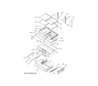 GE GFE28HSKLSS fresh food shelves diagram