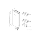 GE GFE28GGKJWW fresh food door - rh diagram