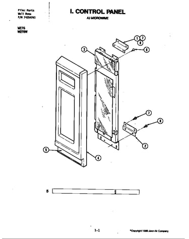 Control panel (upper w276w) (w276w)