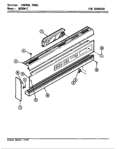 Control panel (w256w-c) (w256w-c)
