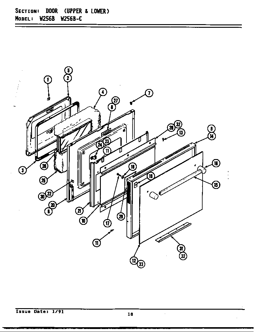 DOOR (W256B&BC) (W256B) (W256B-C)