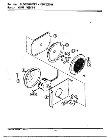 Blower motor/convection (w256b&bc) (w256b) (w256b-c)