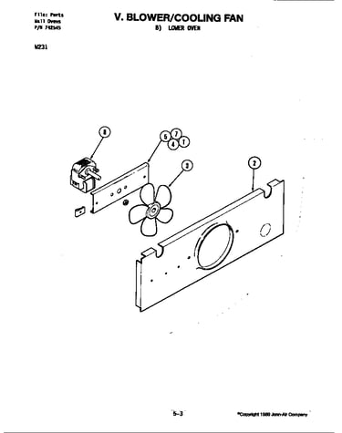 Blower motor (cooling fan lower)