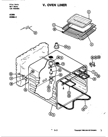 Oven liner (w198w-c) (w198w-c)