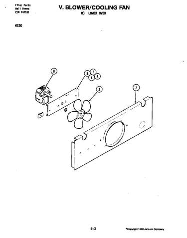 Blower motor (cooling fan lower)