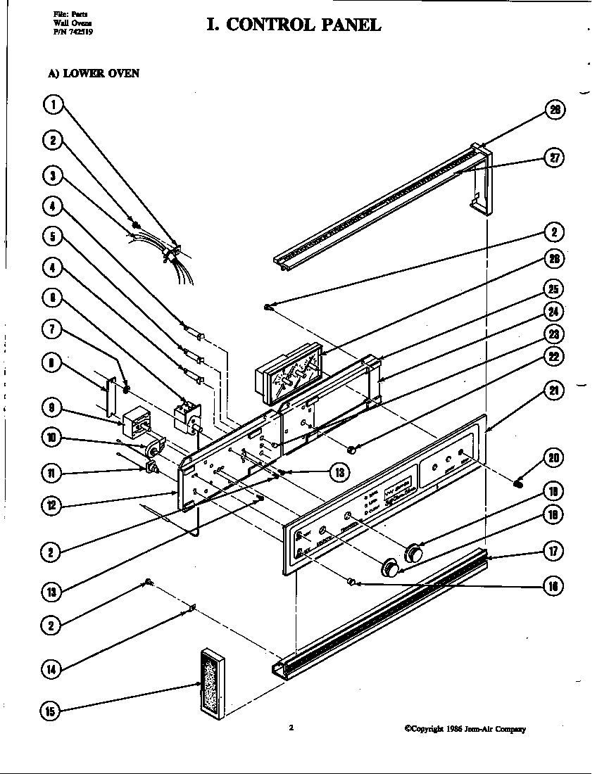 Control panel (lower w205)