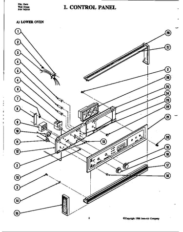 Control panel (lower w205)