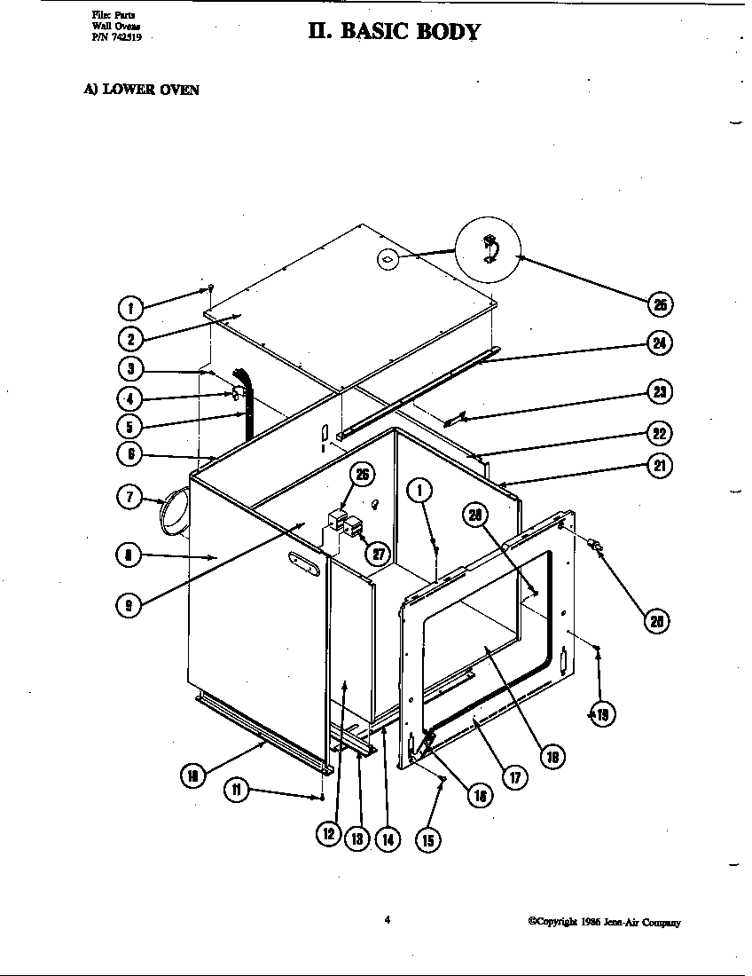 Basic body-lower oven (w205)