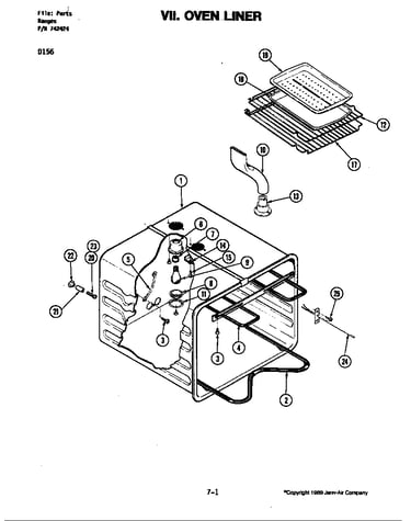 Oven liner (d156)