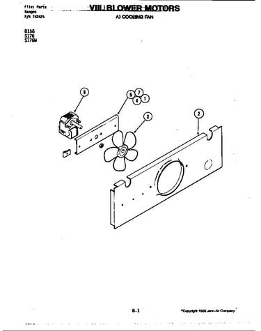 Blower motor-cooling fan (d156)