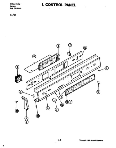 Control panel (s176w) (s176w)