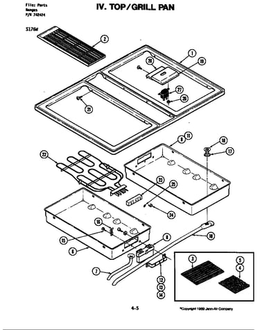 Top/grill pan (s176w) (s176w)