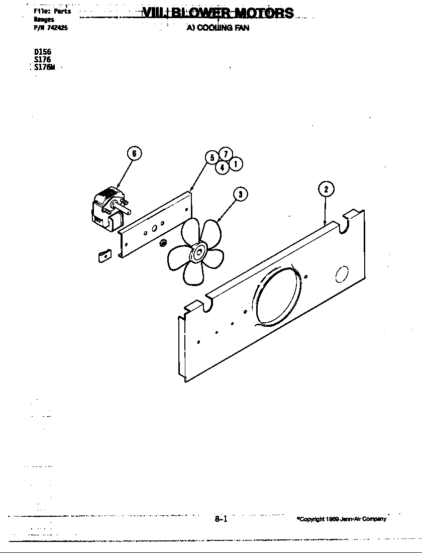 BLOWER MOTOR (COOLING FAN) (S176)