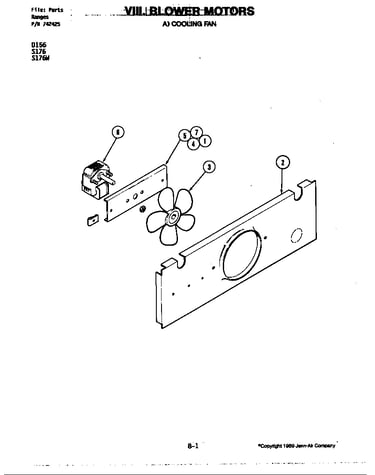 Blower motor-cooling fan (s176w) (s176w)