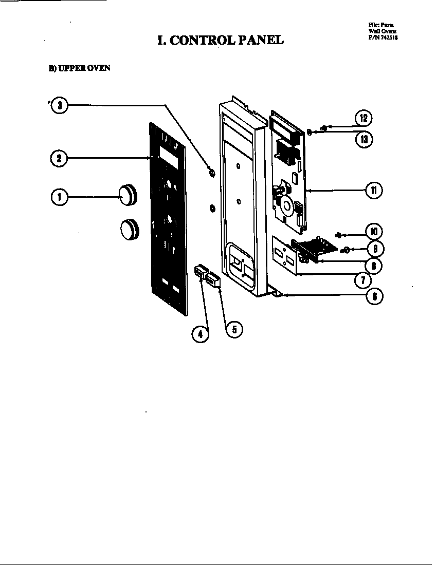 CONTROL PANEL (UPPER)