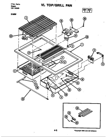 Top/grill pan (s156w) (s156w)