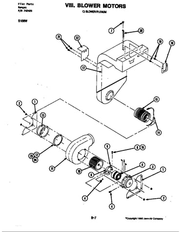 Blower motor-blower/plenum (s156w) (s156w)