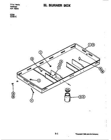Burner box (c316) (c316-c)