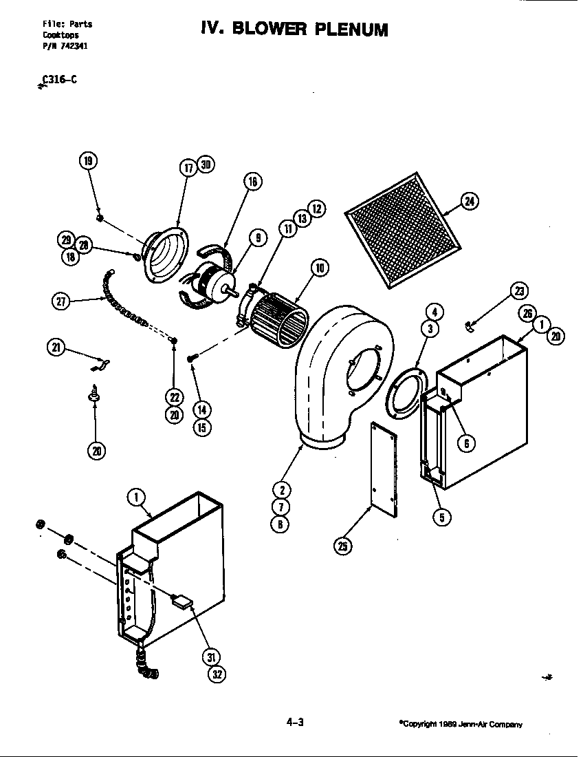 Blower plenum (c316-c)