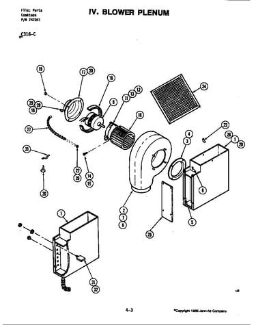 Blower plenum (c316-c)
