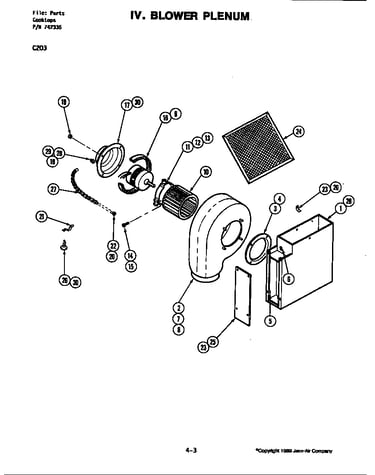 Blower plenum
