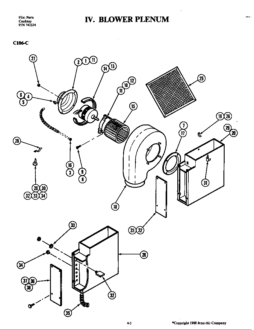 Blower plenum (c106-c) (c106-c)