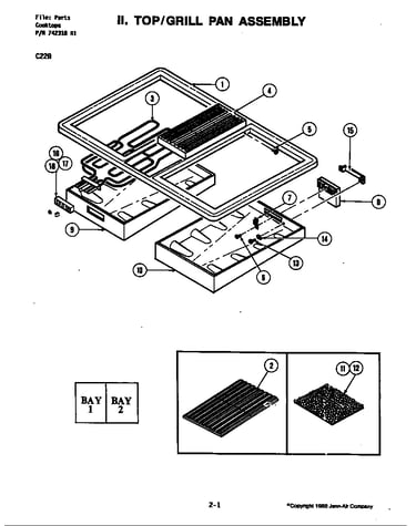 Top/grill pan assembly (c228)