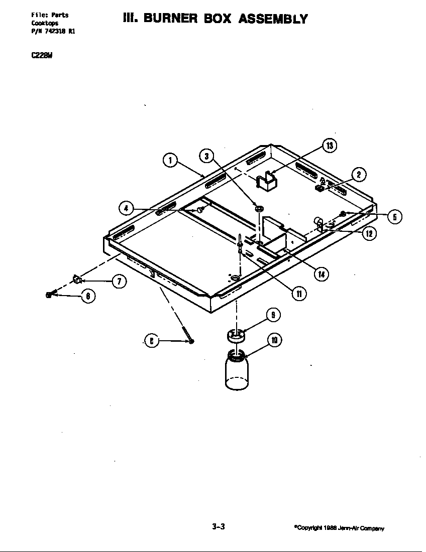 BURNER BOX ASSEMBLY - C228W (C228W)