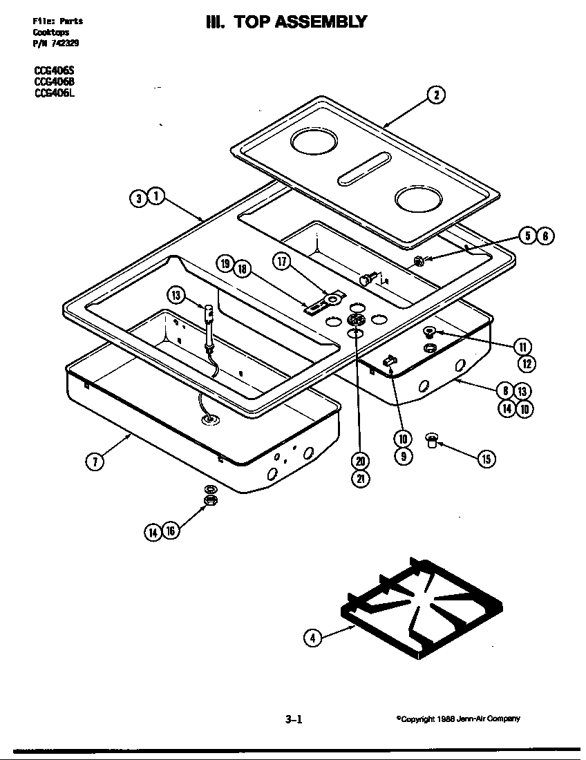 TOP ASSEMBLY (CCG406B) (CCG406L)