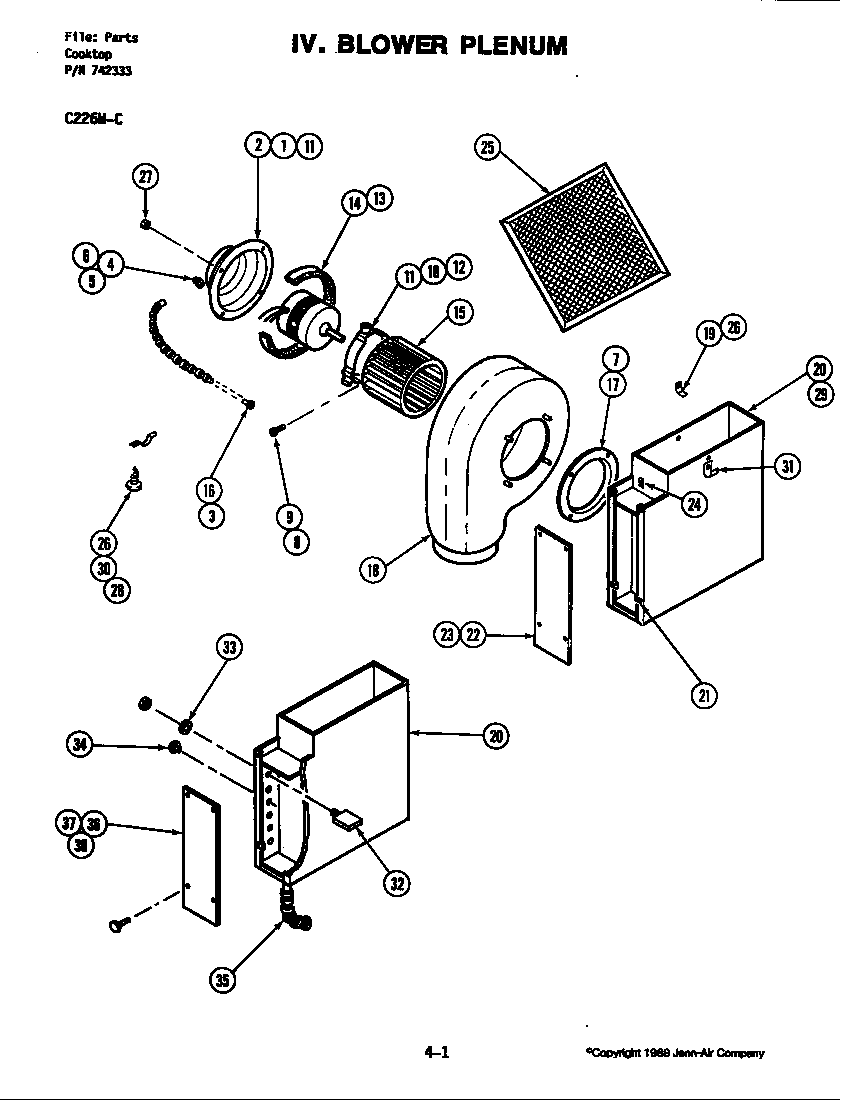 Blower plenum