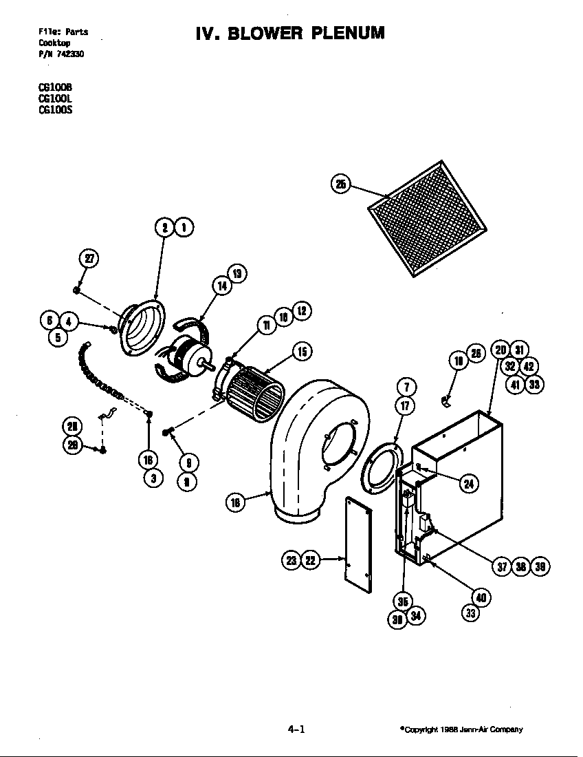 Blower plenum