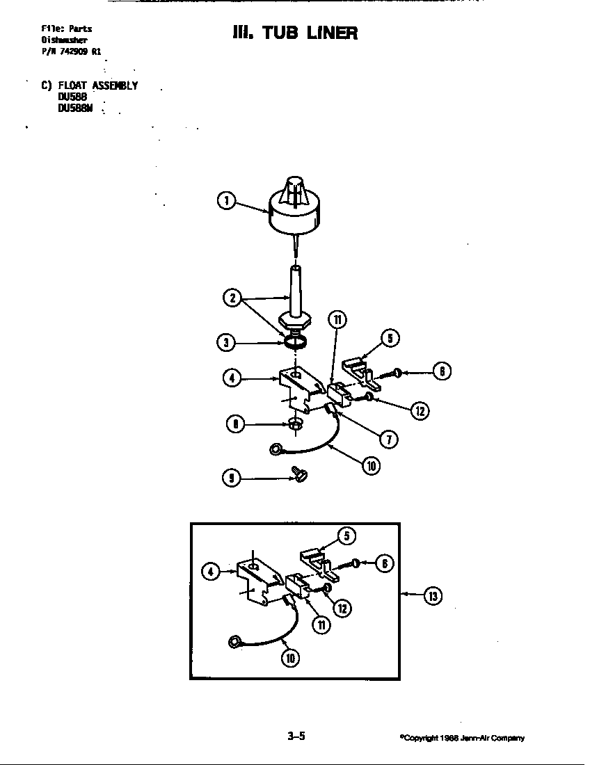 Tub assembly (du588, du588w)