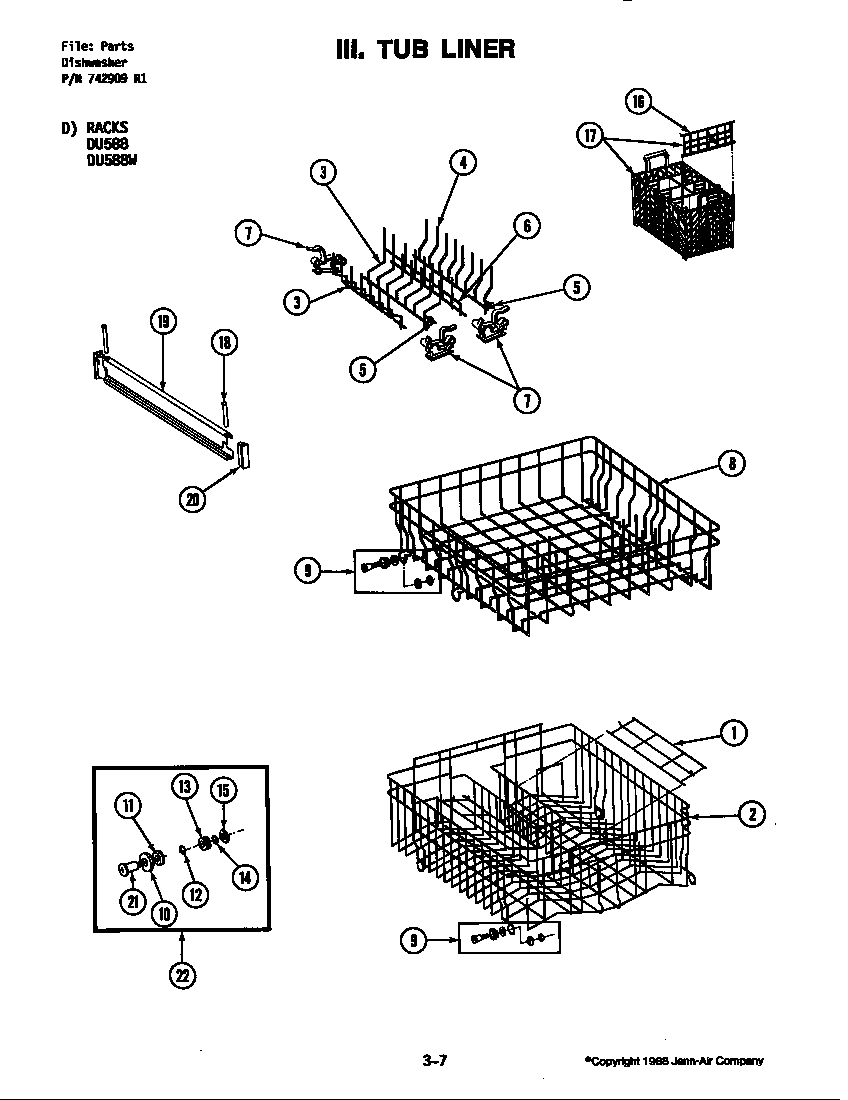 Tub assembly (du588, du588w)