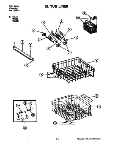 Tub assembly (du588, du588w)