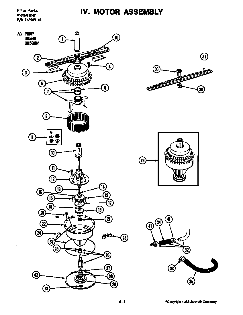 MOTOR ASSEMBLY (DU588/DU588W)