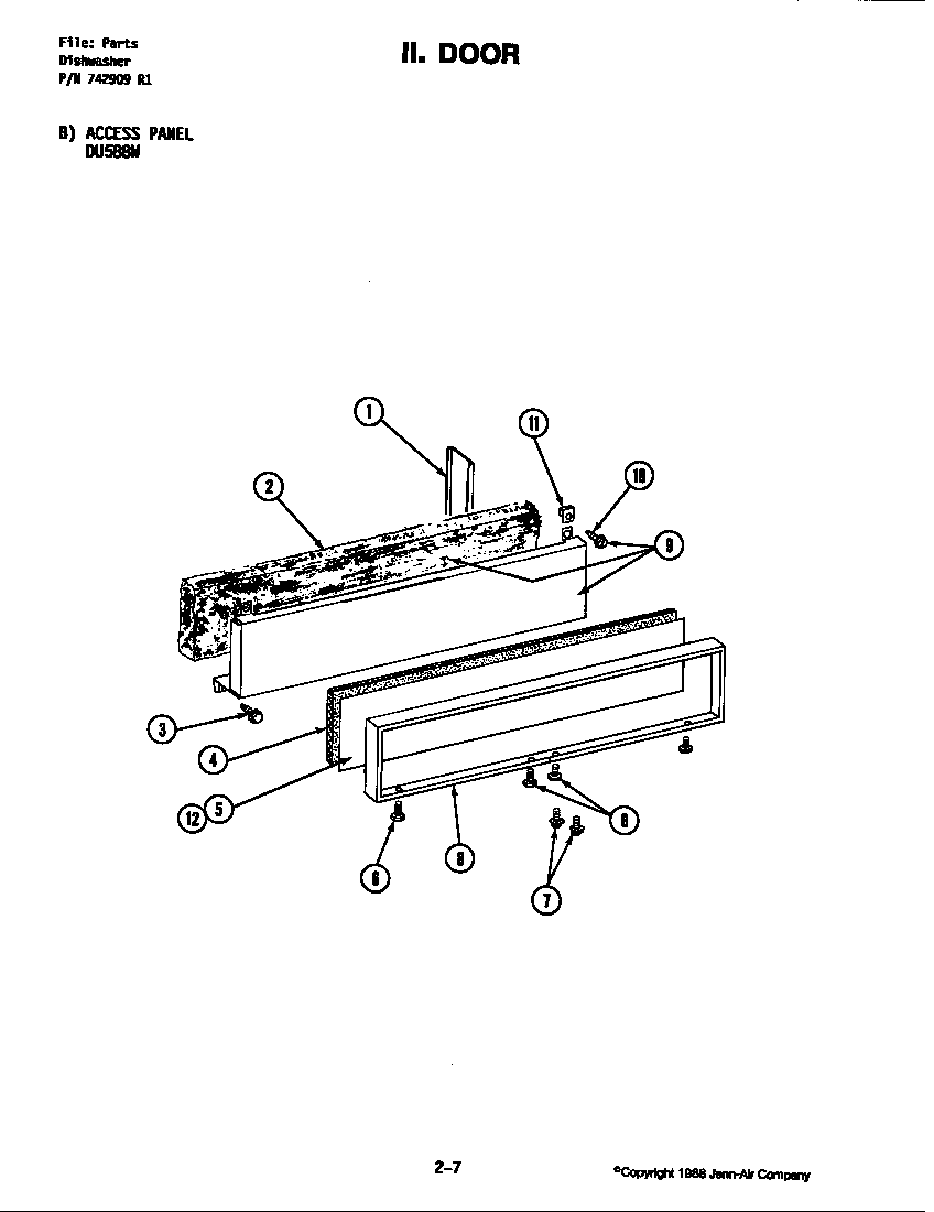 Door assembly (du588w) (du588w)