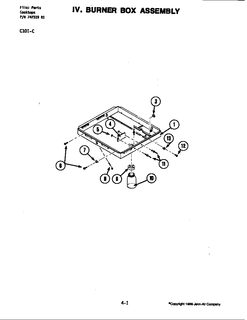 BURNER BOX ASSEMBLY (C101-C)