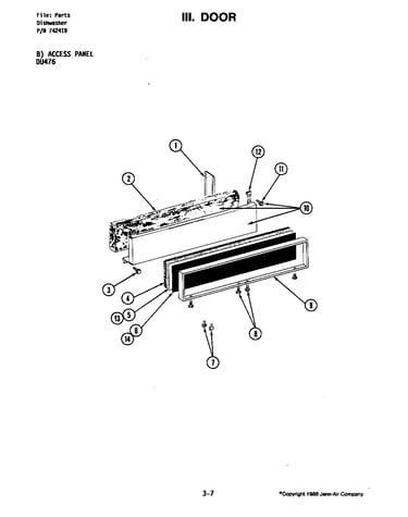 Door assembly (du476) (du476)