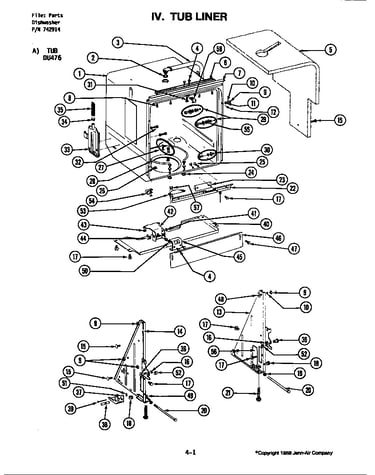 Tub assembly (du476) (du476)