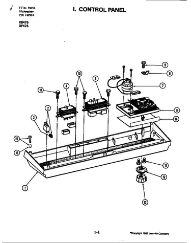 Control panel (du476/dp476) (du476) (dp476)