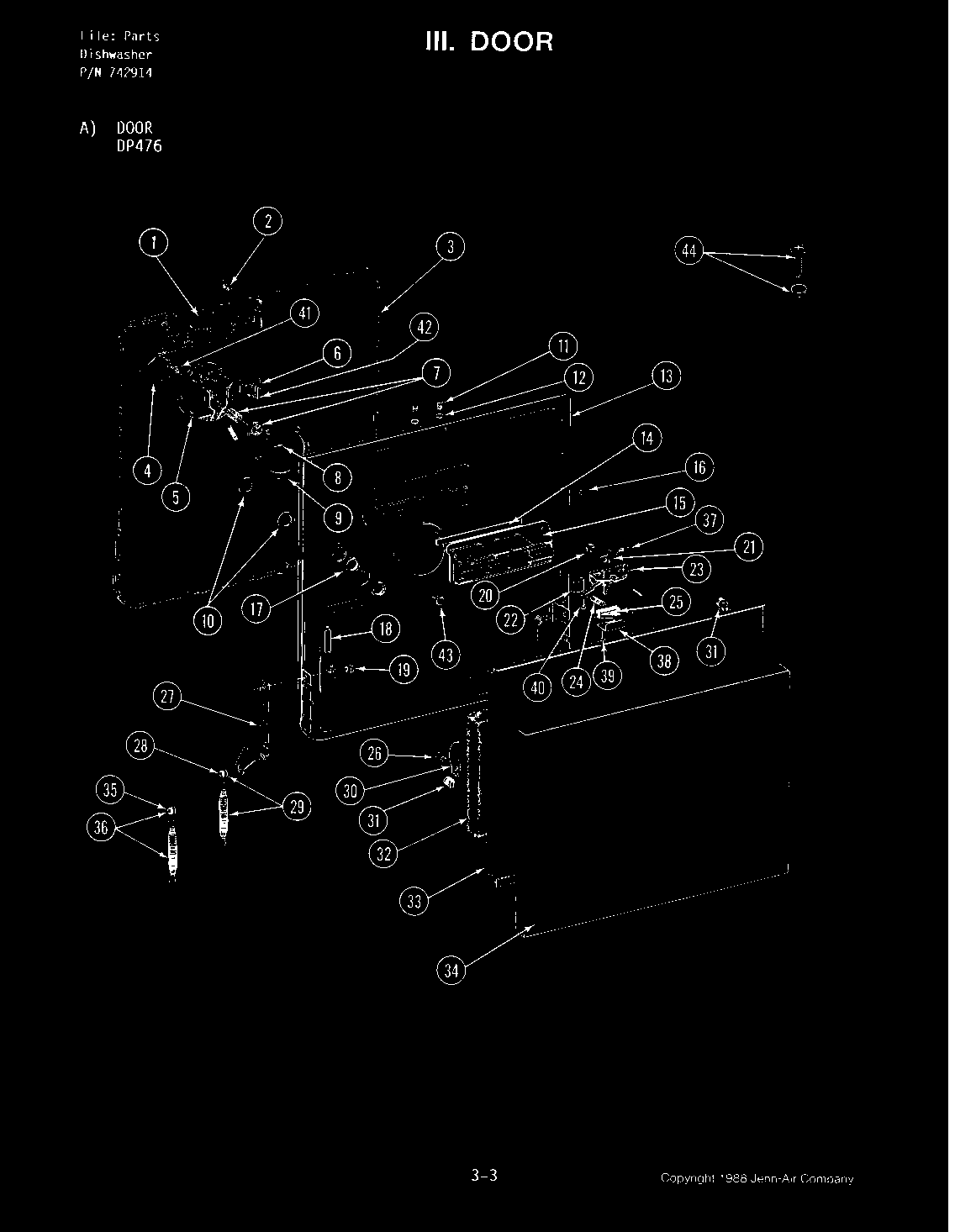 DOOR ASSEMBLY (DP476) (DP476)