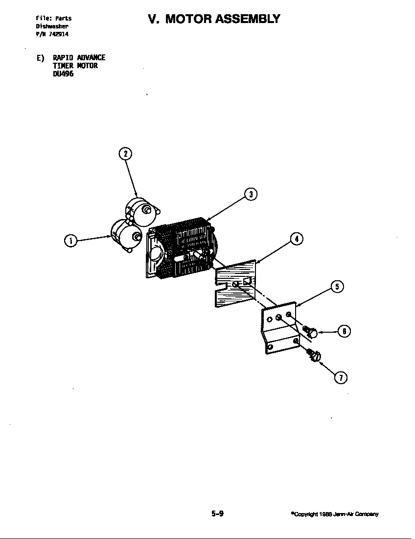 MOTOR ASSEMBLY-TIMER (DU496) (DU496)