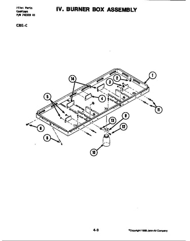 Burner box assembly (c301-c)