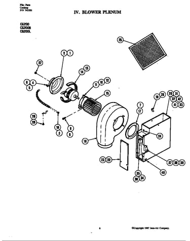 Blower plenum