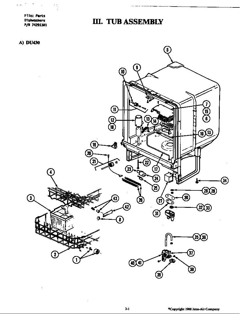 TUB ASSEMBLY (DU466-20/DU466W-20) (DU466-20) (DU466W-20)