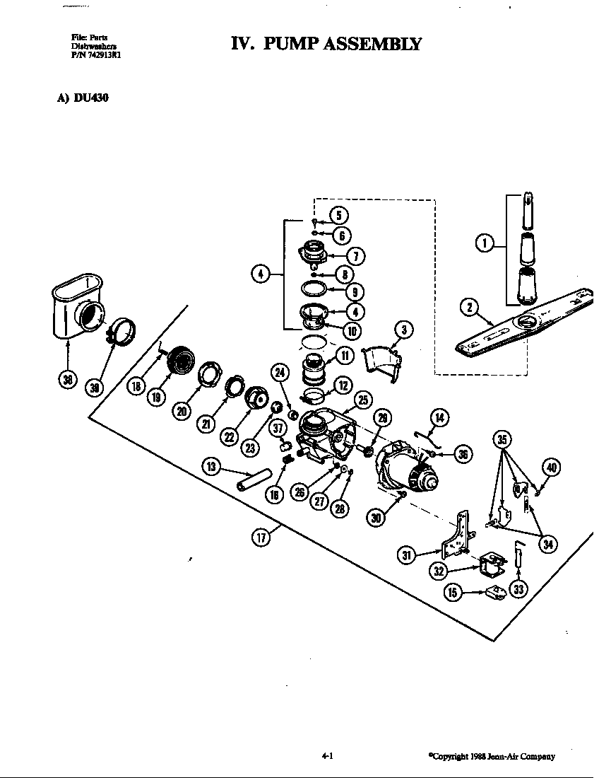 PUMP ASSEMBLY (DU466-20/DU466W-20) (DU466-20) (DU466W-20)