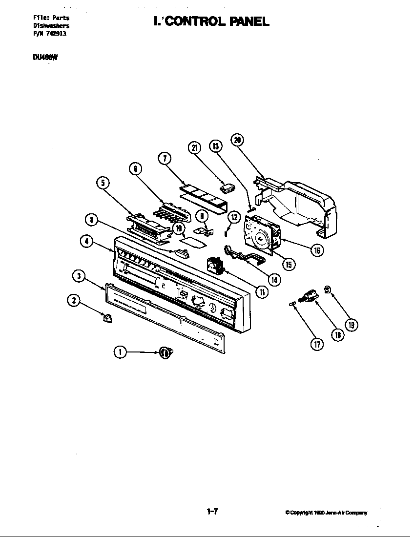 Control panel (du466w-01/02) (du466w)