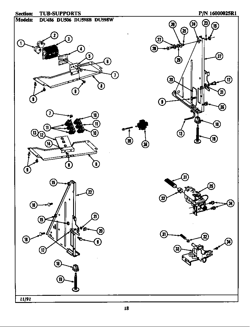 Tub support (du486)