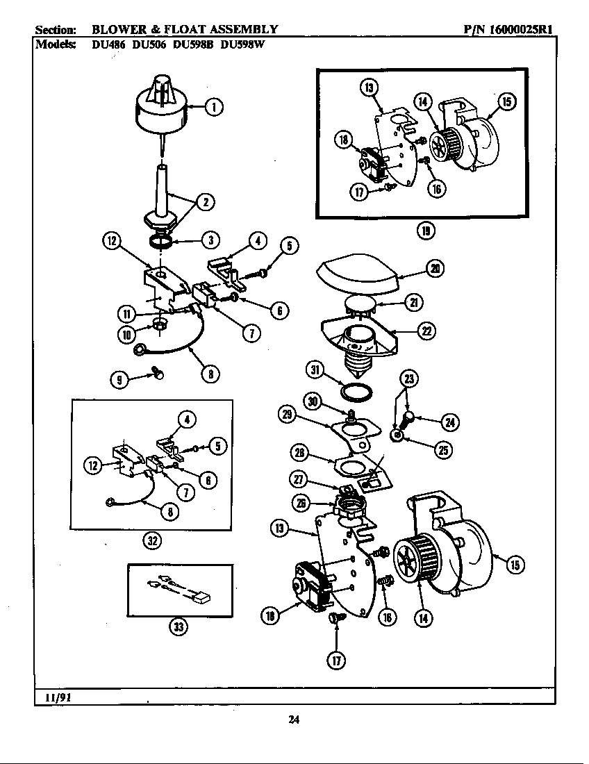 BLOWER & FLOAT ASSEMBLY (DU486)