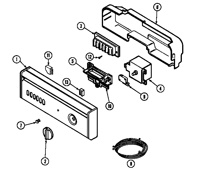 Control panel (dw760b) (dw760b-can) (dw760w) (dw760w-can)